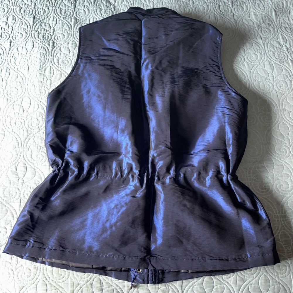 Coldwater Creek Blue Sleeveless Jacket - Picture 7 of 10